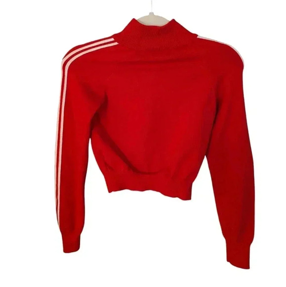 Motel Lennon Zip Up Jacket in Red with White Side Stripes$78.00 - Picture 4 of 5